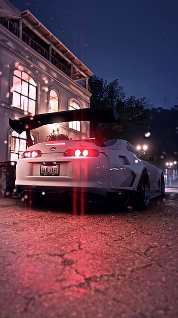 FH5 JDM Supra Night, rain, car HD phone wallpaper