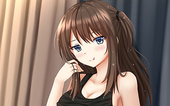 Brunette, anime girl, model, hot HD wallpaper