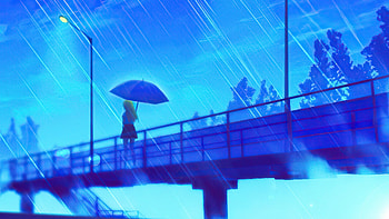 Sorry I Am Not Good Enough For You, alone, umbrella, anime-girl, anime, artist, artwork, digital-art HD wallpaper