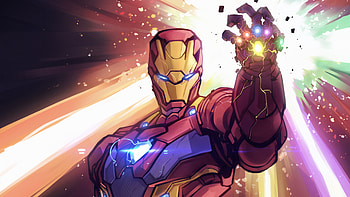 Iron Man Stones, iron-man, superheroes, digital-art, artwork HD wallpaper