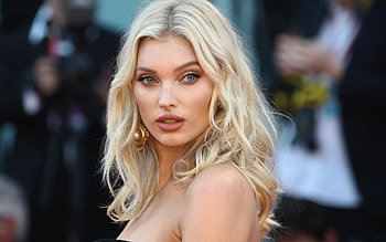 Elsa Hosk, portrait, swedish fashion model, black dress, hoot, swedish star HD wallpaper