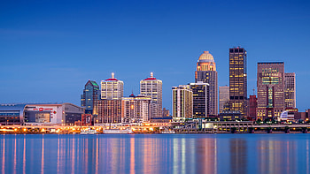 Louisville skyline, Life after Hillsdale, Kentucky cityscape, Urban travels HD wallpaper