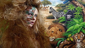 Nature goddess, nature, goddess, fantasy, woman HD wallpaper