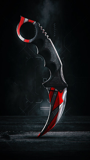 Knife Karambit, art, flash graphy HD phone wallpaper