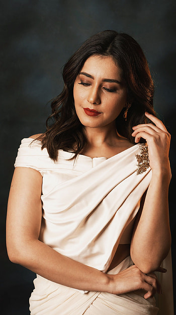 Rashi khanna, model, beautiful, saree beauty, telugu actress, sexy gorgeous, glamorous HD phone wallpaper