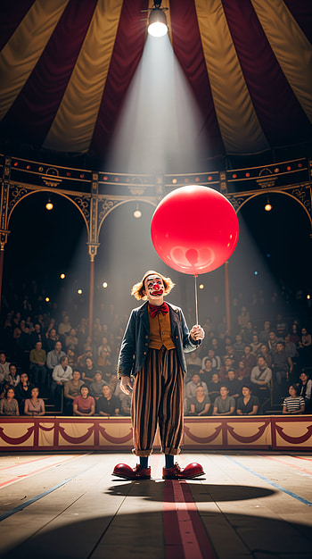 Circus Clown Spotlight – Vibrant Circus , clown HD phone wallpaper
