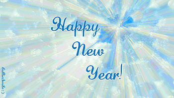 Happy New Year Sky, blue, Happy New Year, white, y3ar, Happy New Years, aqua, aquamarine, turquoise, abstract, clouds HD wallpaper