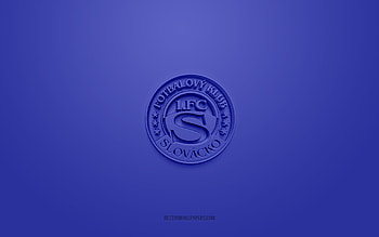 FC Slovacko, creative 3D logo, blue background, Czech First League, 3d emblem, Czech football club, Uhersk Hradiste, Czech Republic, 3d art, football, FC Slovacko 3d logo HD wallpaper