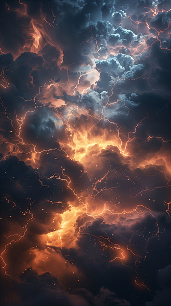 Electrifying Skies, nature, lightning, cloud, storm HD phone wallpaper