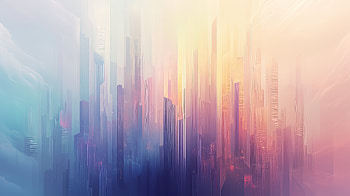 Abstract Minimalist Cityscape in Soft Hues, cityscape, minimalist, Abstract HD wallpaper