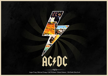 AC DC, lightning, acdc, black, music, hard rock, band, rock HD wallpaper
