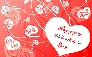 Happy Valentine's Day!, words, white, art, valentine, day, abstract, red, vector, happy, heart HD wallpaper