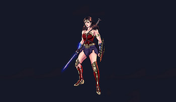 Wonder woman, minimal, warrior, art HD wallpaper