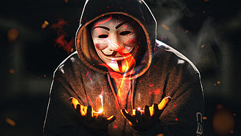 Anonymus Guy With Flame In Hand , anonymus, artist, artwork, digital-art HD wallpaper
