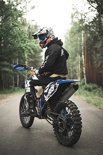 Motorcycles, Motorcyclist, Back View, Rear View, Helmet, Motorcycle, Bike HD phone wallpaper