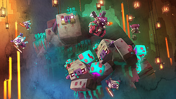 Minecraft Legends - The Hunger, video game, Minecraft Legends, Minecraft, pixel art, adventure HD wallpaper