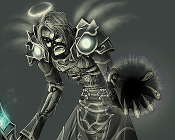 Darkness comes!, shadow, warcraft, priest, darkness, wow, bright, halo, shadow priest, wings, dark, death, undead, light, tier, aura, world of warcraft, scar HD wallpaper