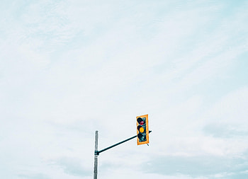 Sky, Minimalism, Traffic Light HD wallpaper
