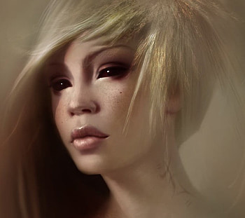 Miya, eyes, girl, black, dark HD wallpaper