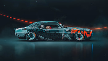 Cool Scifi Sticker Pimped Car, scifi, artist, artwork, digital-art, future, artstation, cars HD wallpaper