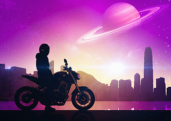 Cruising With Bike, bike, artist, artwork, digital-art, deviantart HD wallpaper