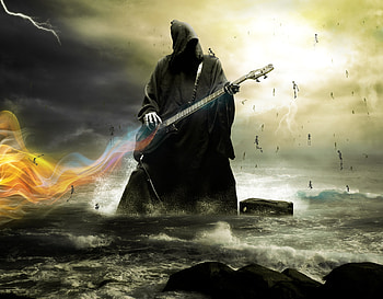 Grim Reaper Fantasy, death, arist, grim-reaper, skull HD wallpaper