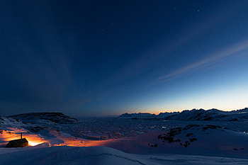 Snow, Nature, Sunset, Mountains, Ice, Ice Floes, Greenland, Kulusuk HD wallpaper