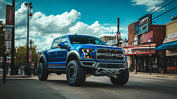 Ford Raptor, town, street, Ford HD wallpaper