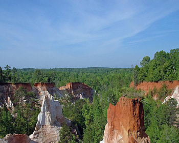 Providence Canyon, mountains, forest HD wallpaper