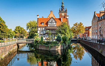 Gdansk, Poland, canal, Gdansk, old, house, Poland HD wallpaper