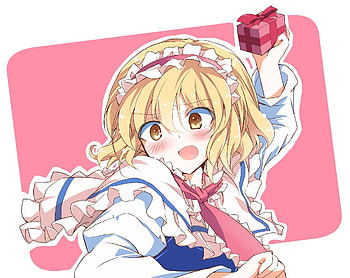 Anime girl, Alice Margatroid, anime, Touhou, cute, valentine gift HD wallpaper