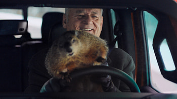 Groundhog Day Movie, Time loop comedy, Bill Murray, Super Bowl ad HD wallpaper