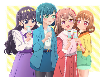 Nagomi Yui, Kasai Amane, Hanamichi Ran, Fuwa Kokone, Anime, Delicious Party Precure HD wallpaper