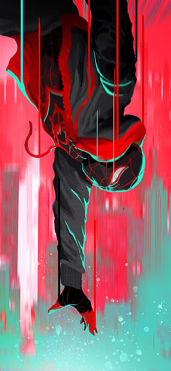 Spider-Man, Spider-Verse jump artwork HD phone wallpaper