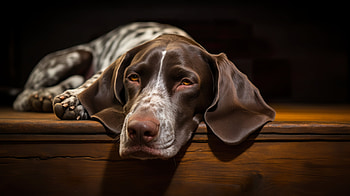 German Shorthaired Pointer Sleeping, sleeping, Animal, german shorthaired pointer HD wallpaper