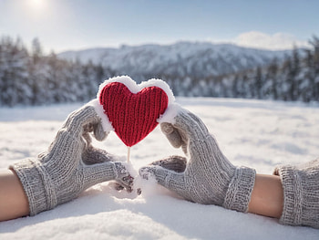 Snowbound Heart — Love in Winter, love, snow HD wallpaper