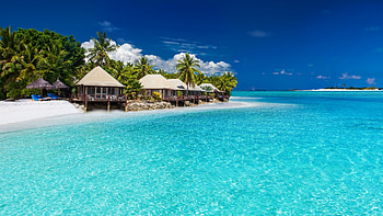 Sea bungalow, Fiji sky, Fiji beach escape, Water house HD wallpaper