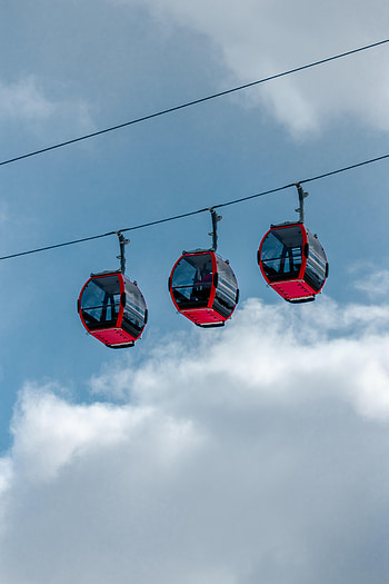 Sky, Miscellanea, Miscellaneous, Funicular, Cable Car, Cableway, Booths, Stall HD phone wallpaper