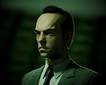 Agent Smith (The Matrix), Artistic portrayal, Neo's nemesis, Sinister expression HD wallpaper