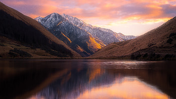 Beautiful Lake Reflection Mountains Landscape View, lake, reflections, mountains, landscape, nature HD wallpaper