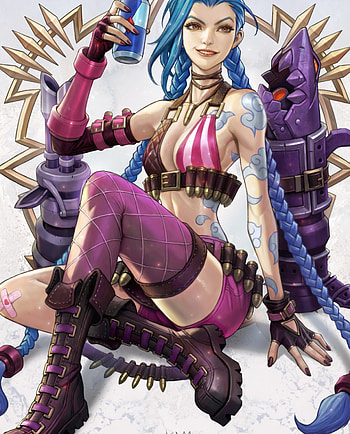 League of Legends, Jinx Drawing, Artstation Feature HD phone wallpaper