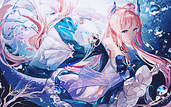 Sangonomiya Kokomi, coral reef, Hydro characters, Genshin Impact, underwater world, manga, Sangonomiya Kokomi Genshin Impact, Kokomi HD wallpaper