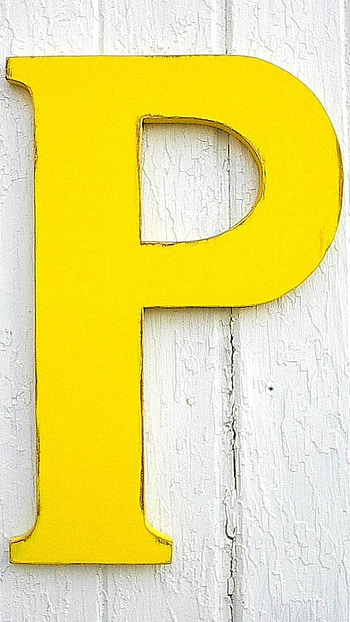 P Letter, Yellow HD phone wallpaper