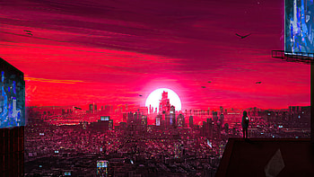 RED CITY HD wallpaper
