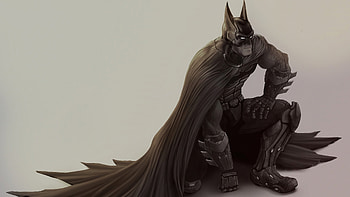 Batman Down, batman, superheroes, portrait, artwork, arstation HD wallpaper