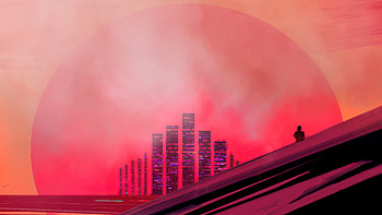 City Wave Sunset , retrowave, alone, artist, artwork, digital-art HD wallpaper