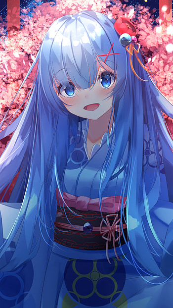 Sakura Rem — Re:Zero | Yukata Rem Night | Rem Blossom Mobile, Rem (Re:ZERO), Anime, Re:Zero - Starting Life in Another World HD phone wallpaper