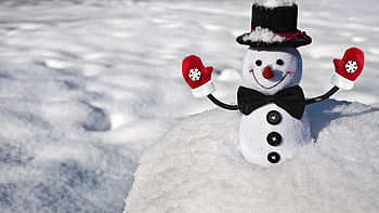 Snowman, Winter HD wallpaper