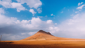 Nature, Sky, Sand, Mountain, Deserted HD wallpaper