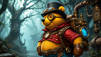 Winnie the Pooh Ultra : A Steampunk Adventure, Winnie the Pooh, steampunk, bear, adventure HD wallpaper